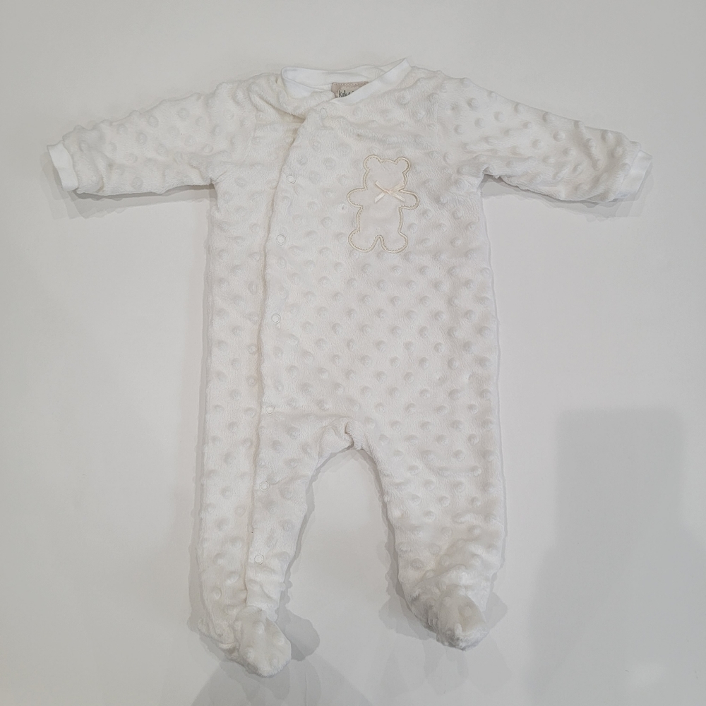 3-6M White Super Soft Bear Sleeper